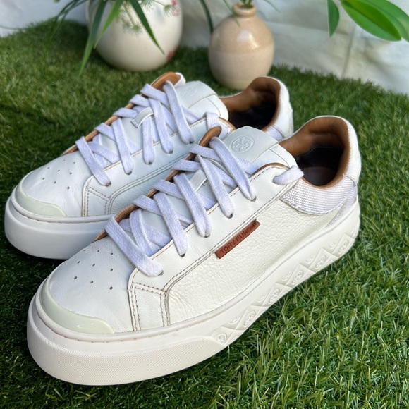 TORY BURCH Ladybug Sneaker Color: White / White / White women size 6.5 - Picture 11 of 17